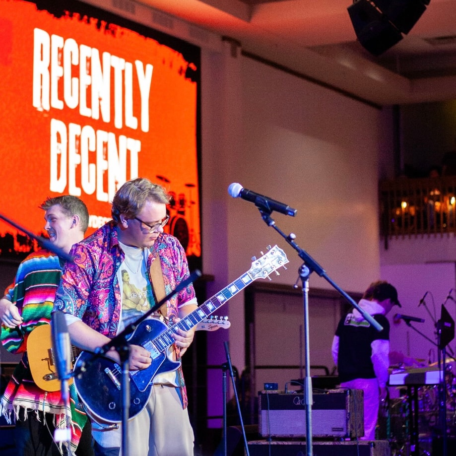 Jack Ryan Wright performing live at Recently Decent show